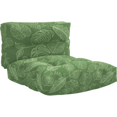 vidaXL Палетни възглавници, 2 бр, на листа, текстил (360708)