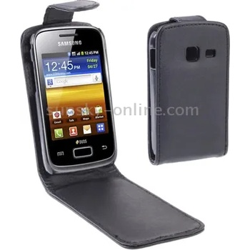 Image 1 of Samsung Galaxy Y Duos S6102 Flip Калъф Черен + Протектор