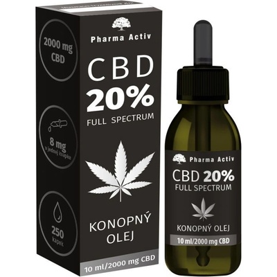 PHARMA ACTIV CZECH CBD 20% Full Spectrum Konopný olej 2000 mg 10 ml