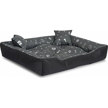 JAKS Vodeodolný pelech pre psa a mačku silver bones Pelech