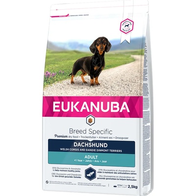 EUKANUBA 10% намаление! Eukanuba Breed Nutrition Specific, 2 / 2, 5 7, 5 кг - Dachshund Adult (2, 5 кг)