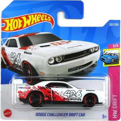 Mattel Hot Wheels Dodge Challenger Drift Car White