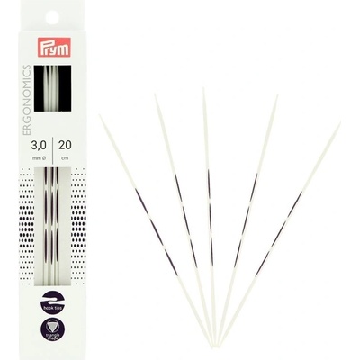 Ergonomické ponožkové jehlice Prym 3 mm 20 cm