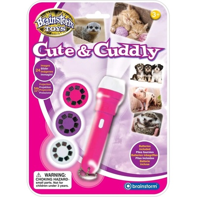 Brainstorm Образователна играчка Brainstorm - Фенерче с прожектор, Пухкави животни (E4002)