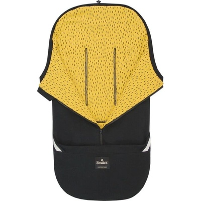 Emitex 2v1 Cocoon Fleece černá+hořčicová čárka