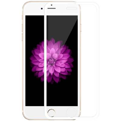 Изключително издръжливо закалено стъкло (Tempered Glass) за предната част на Apple iPhone 6 / 6S - тънка бяла рамка - 0, 3 mm (573)