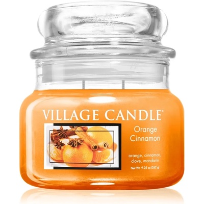 Village Candle Orange Cinnamon ароматна свещ (Glass Lid) 262 гр