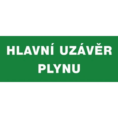 CERVA 12433 T. Hl.uzávěr plynu-bezp.tabulka