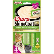 Churu cat masové pyré pro krásnou srst a kůži kuře hřebenatky 56 g