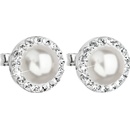 Pavona pecka s krystaly Swarovski a bílou perlou kulaté 31214.1