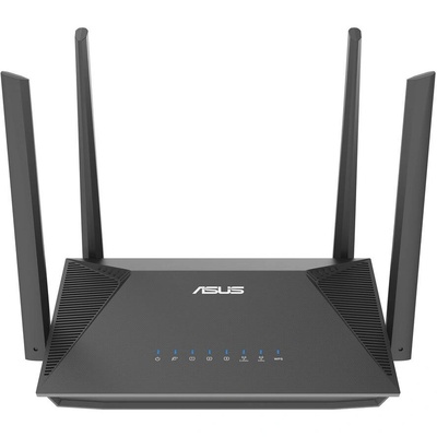 Рутер Asus RT-AX52 Pro, 3000Mbps, 2.4GHz (574Mbps)/ 5GHz (2402Mbps), Wireless AX, 3x 10/100/1000Mbps LAN, 1x 10/100/1000Mbps WAN, 4 външни антени (90IG08T0-MO3H10)
