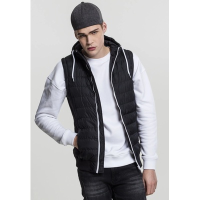 Urban Classics Мъжка жилетка без ръкави в черно Urban Classics Small Bubble Hooded Vest UB-TB510-00050 - Черен, размер XL