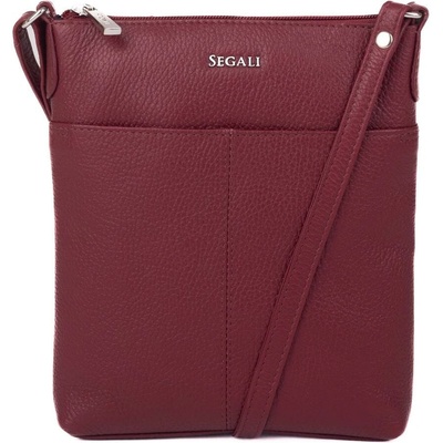 Segali dámska kožená crossbody kabelka 7001 B bordo