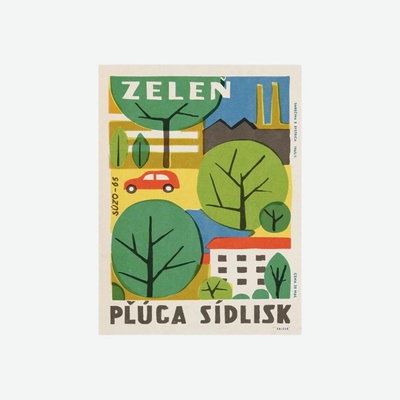 Retro plakát Zeleň, pľůca sídlisk