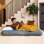 Intex Въздушно легло с помпа 152 x 203 x 25 см Тъмносин и сив (42035639)