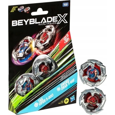 Beyblade X Dual Pack Tail Viper 5-800 and Sword Dran 3-60F