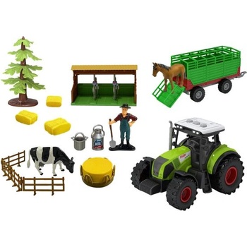 Rappa Трактор със звук и светлина с ремарке и аксесоари