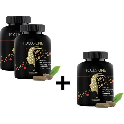 Healthy way Akční balíček 2+1 Focus one Normální kognitivní funkce 45 kapsúl
