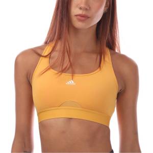 adidas Powerreact Training Medium-Support Bra - Yellow