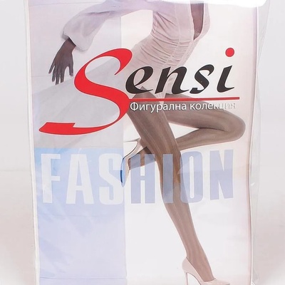 Фигурален чорапогащник в цвят visone