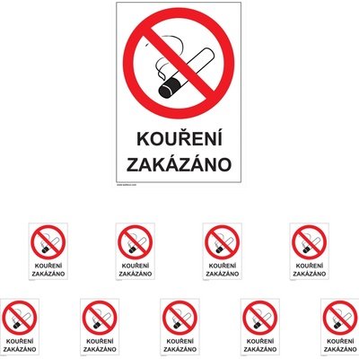 Walteco Fajčenie zakázané (reštaurácia) 148x210mm, formát A5, samolepka Množstvo: 10 ks , 20089BP2