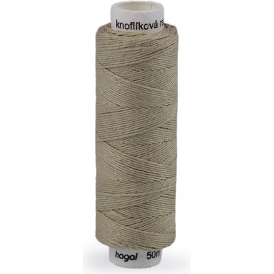 Nitě lněné knoflíkové 50 m 782 zelenošedá sv.