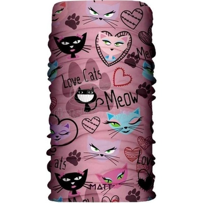 Matt Kids Scarf Ptec.Coolmax Eco love cats