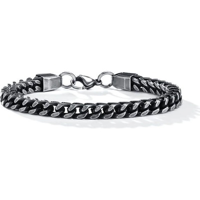 Impress Jewelry náramek z chirurgické oceli Curb Chain Gunmetal BR-625s4