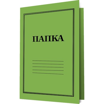 Image 1 of Папка цветен картон, 250g, с машинка, зелена (16121-А-ЗЕЛЕН)