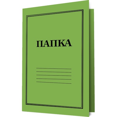 Папка цветен картон, 250g, с машинка, зелена (16121-А-ЗЕЛЕН)
