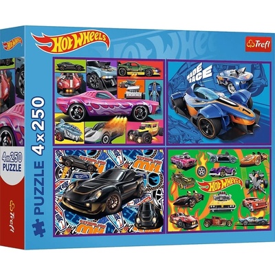 Trefl 4x250 Hot Wheels 250 dielov