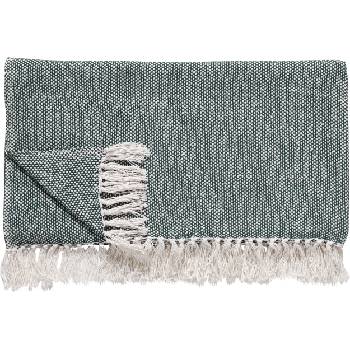 Hübsch Карирано одеяло Hübsch с ресни зелено (390603)