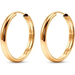 SAVICKI Леки златни обеци халки savicki 585, 2 см