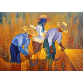 Image 1 of Bluebird Puzzle - Puzzle Louis Toffoli - La Récolte, 1977 - 1 000 piese