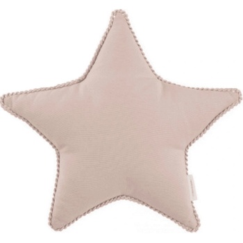 Cotton and Sweets Mini Boho vankúš hviezda s bublinkami púdrovo ružová 38cm