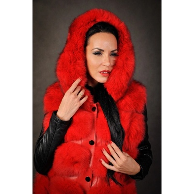 Dámska kožušinová vesta GILET3 red