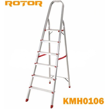 ROTOR Стълба алуминиева, 6 стъпала, 1.69 м, rotor kmh0106 (kmh0106)