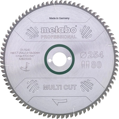 Metabo PILOVÝ KOTOUČ HW/CT 254X30, 80 PZ/LZ, 5° ZÁP. (628223000)