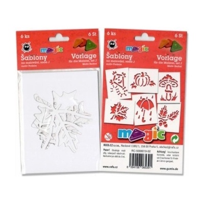 Papírové šablony sada J Podzim – Zboží Dáma