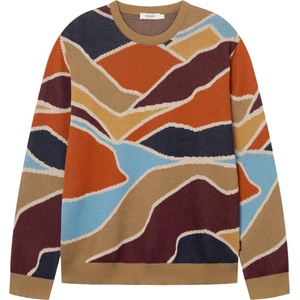 DEDICATED Мъжки пуловер DEDICATED Sweater Mora Patch Valley Jumper - Multi Color (017-4574-0113)