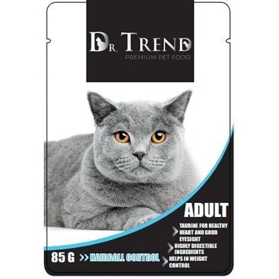 DR TREND Hairball Control - Пауч за котки срещу космени топки 85 г