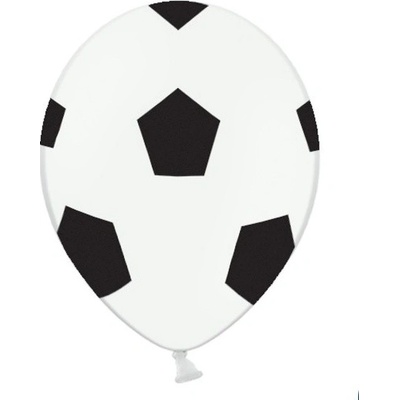 PartyDeco balóniky bielo čierne Futbal