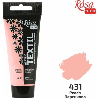 Rosa Talent farba na textil 60ml akryl + textil + akvarel Peach