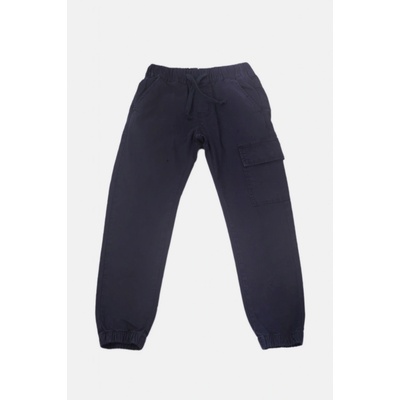 JOYCE Chlapecké bavlněné kalhoty s gumou v pase Hnědá modrá Hnědá