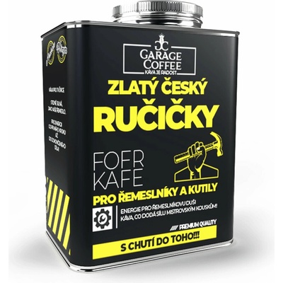 Fixi Coffee Fofr kafe Zlatý český ručičky směs výběrové kávy stylový plechový kanystr 250 g