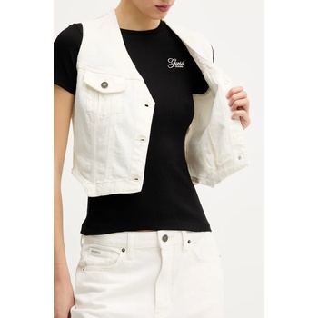 Guess Jeans Дънков елек Guess Jeans в бежово с едно копче W5GN74 D5M62 (W5GN74.D5M62)