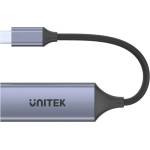 Unitek Адаптер Unitek USB-C към RJ45 1GBPS PD 100W Grey (U1323A)