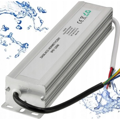 BERGE LED hermetický zdroj - 12V - 120W - 10A - IP67 PS-WP-12V-120W