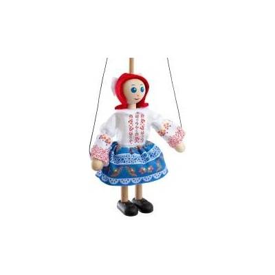 Mašek umělecká výroba loutka HOLKA V KROJI 14 cm