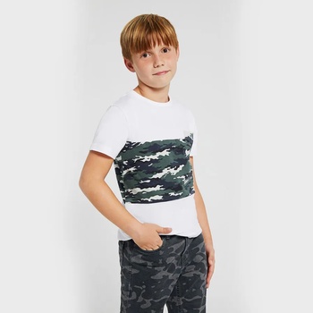 MAYORAL Тениска с къс ръкав color block за момче Майорал в бяло